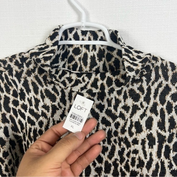 Loft Turtle Neck Animal Print Sweater - Picture 10 of 10